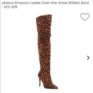 Jessica Simpson over the knee stiletto boots
